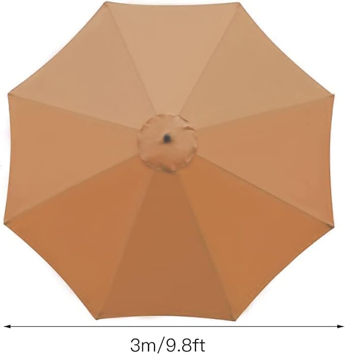 Flueyer 10Ft 8 Ribs Patio Umbrella Replacement Canopy Double-Layer Offset Cantilever Hanging Patio Umbrella Market Umbrella for Outdoor Umbrella(CANOPY ONLY)