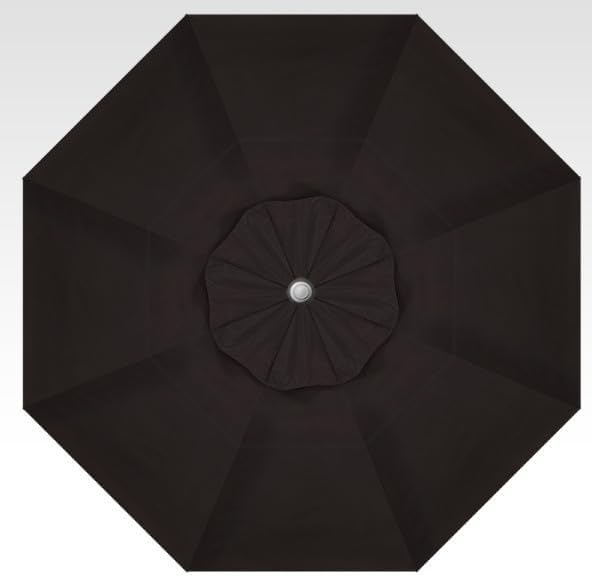 Treasure Garden 11ft Double Wind Vent Patio Umbrella – Outdoor Market Umbrella – Deluxe Auto-Tilt – Black Aluminum Frame (Sunbrella, Black)