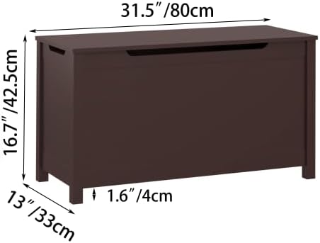 LICOME 30 Gallon Outdoor Storage Deck Box - Weather Resistant, Easy Assembly (Brown-Storage-Box)