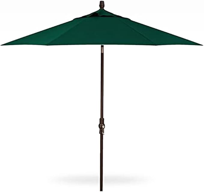 Treasure Garden 9-Foot Starlux Deluxe Collar-Tilt Market Umbrella with Bronze Frame and Sunbrella Fabric: Forest Green 9-FT Starlux Collar-Tilt