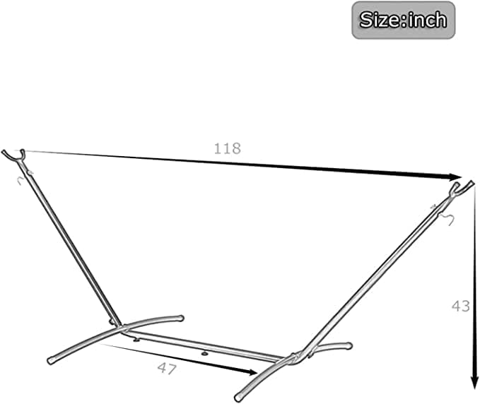 2 Person Adjustable Hammock with 10FT Heavy Duty Steel Stand and Spreader Bars, 550lbs Capacity,Included Portable Carrying Case for Indoor Outdoor