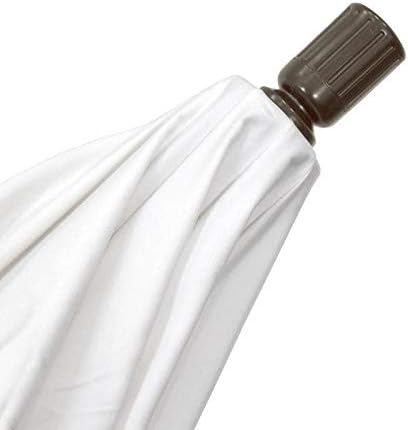 California Umbrella 9' Round Aluminum Market Umbrella, Crank Lift, Push Button Tilt, White Pole, Cilantro