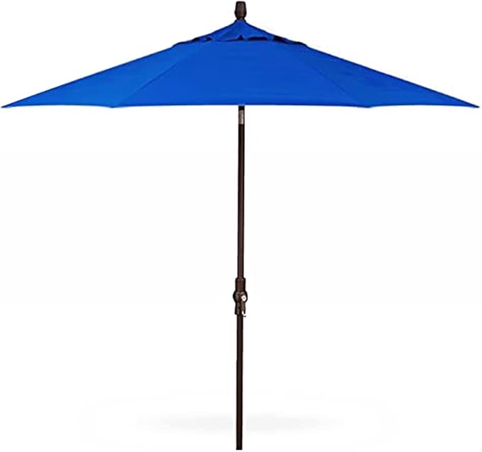 Treasure Garden 9-Foot Starlux Deluxe Collar-Tilt Market Umbrella with Bronze Frame and Sunbrella Fabric: Pacific Blue (Includes 3 Year Extended Warrantee), w/Bronze Frame, 9-FT