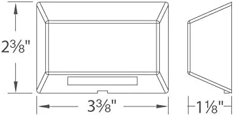 WAC Landscape Lighting, Rectangular LED 12V Deck and Patio Light 3000K Warm Built-in LED in Black