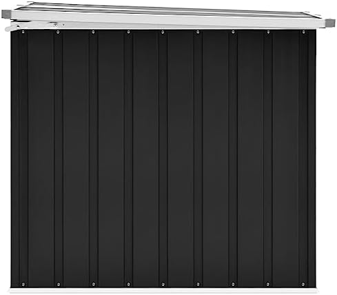 Garden Storage Box, Galvanized Steel Outdoor Container for Patio and Garage Organization, Durable Lid for Pool and Lawn Use, Ideal for Deck and Furniture Storage