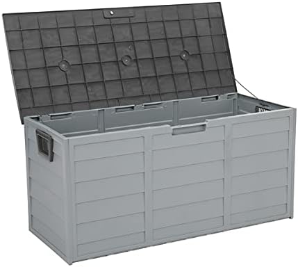 Outdoor Storage Deck Box, Weather Resistant Patio Storage, Large Capacity Garden Organizer, Rolling Utility Storage Chest, Heavy Duty Outdoor Container