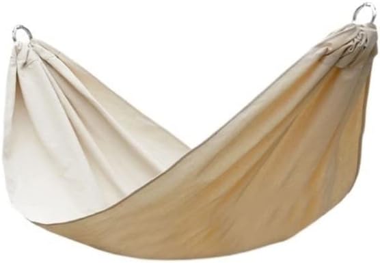 Portable Hammocks Rollover Prevention Yard Garden Backyard Canvas Fabric Hammocks Hanging Swing Bed for Patio Travel Hiking Hamac Hammock for Outdoor(White)