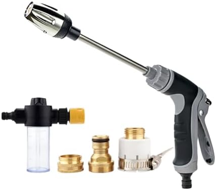 Hose Hawk Pressure Washer, Hosehawk Pro Multi Function High Pressure Water Jet with 360° Rotating Nozzle, 3 Spray Modes (Grey-3)