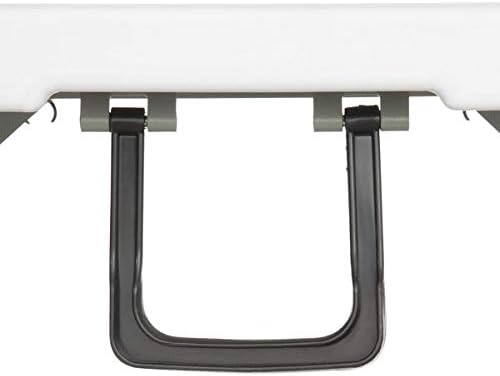 PRO&Family 48" Round Heavy Duty Granite White Plastic Bi-Folding Table Perfect for Indoor, Outdoor, Wedding, Restaurant, School, Hospital, Backyard, Garden, Office