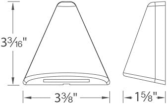 WAC Landscape Lighting, Cone LED 12V Deck and Patio Light 3000K Warm Built-in LED in Black