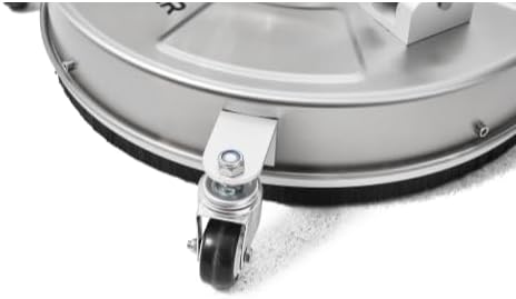 Dapper Supply 18 in. Pressure Washer Surface Cleaner in Stainless Steel w/Handles & Wheels, 4350 Max PSI, 3/8" Connector & 2 Adapters Ideal for Driveways, Sidewalks, Patios, Decks