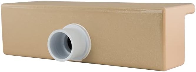 Tomaso 12" ABS Waterfall Cascading Sheer Descent Water Feature Spillway Pool Spa Wall Mount - Tan Plastic (12")