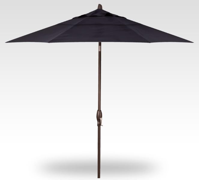 Treasure Garden Deluxe Auto-Tilt Octagon Market Umbrella, 11ft - Outdoor Patio, Deck, Pool, Backyard Stand Alone Umbrella - Heavy Duty w/Bronze Frame & Obravia2 Fabric (Navy)