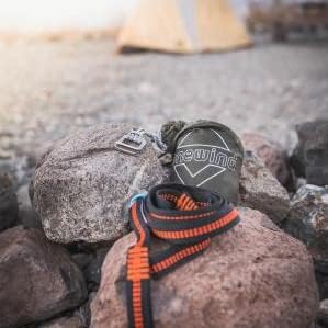Onewind Camping Hammock, Ultralight Portable Hammock with Adjustable Ridgeline, Outdoor Hammock 20D Ripstop Nylon with 2 * 12Ft Tree Strap, Ideal for Camping, Hiking, Backpacking