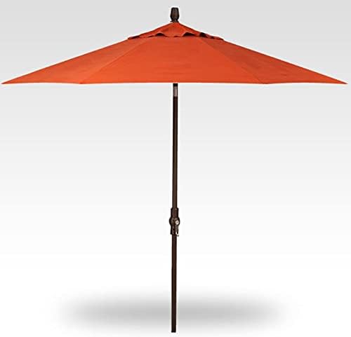 Treasure Garden 9-Foot Starlux Deluxe Collar-Tilt Market Umbrella with Bronze Frame and Obravia2 Fabric: Sunset