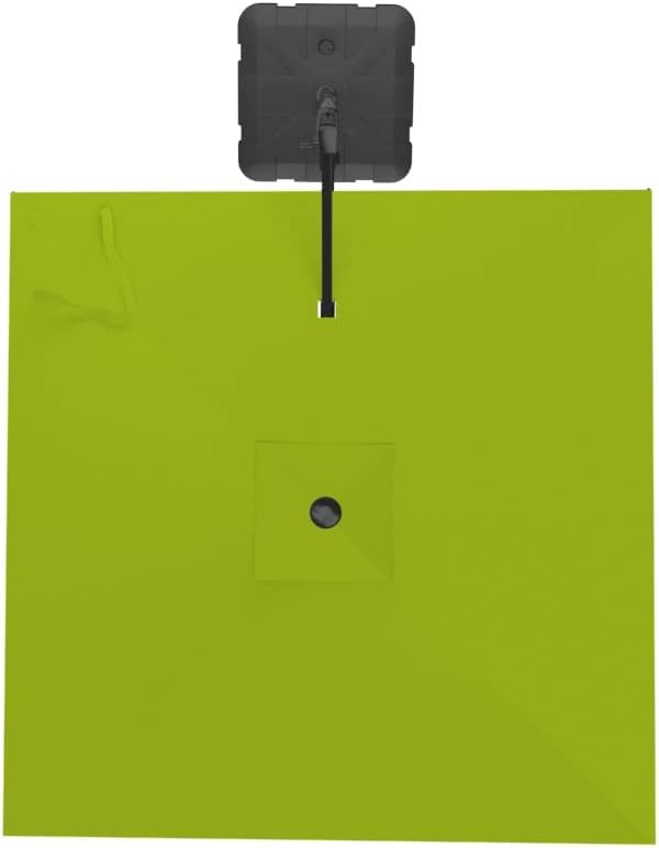 Midtown Umbrellas 9x9 Ft Outdoor Cantilever Patio Umbrella w/Sunbrella Heather Tan Fabric - Tilt 360° Rotate Offset Patio Umbrella, Deck Patio Umbrella, Backyard Umbrella & Garden Umbrella - Black Frame