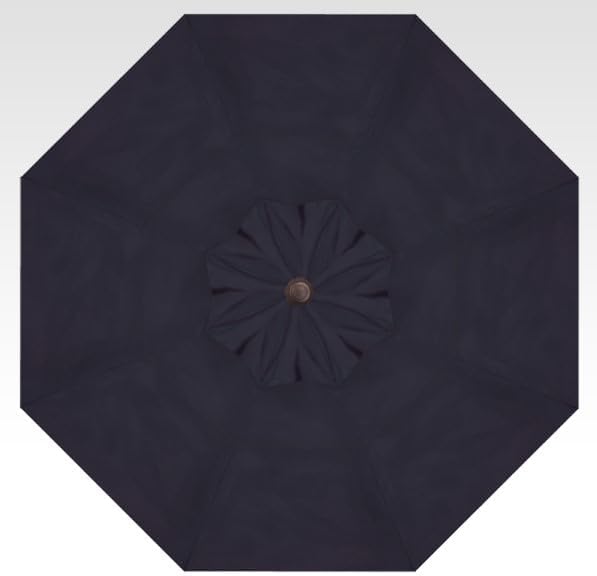 Treasure Garden 11-Foot (Model 812) Deluxe Auto-Tilt Market Umbrella with Bronze Frame and Sunbrella Fabric: Navy with Double Wind Vent (Includes 3 Year Extended Frame Warrantee)