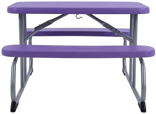 Perfect for Outdoor Fun! The Outdoor Children's Picnic Table is Ideal for Playdates, picnics, and Crafts. (Lavender)
