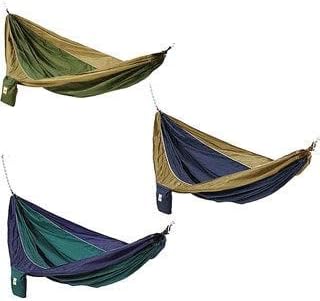 Hammaka Parachute Silk Lightweight Portable Double Hammock In Blue / Green