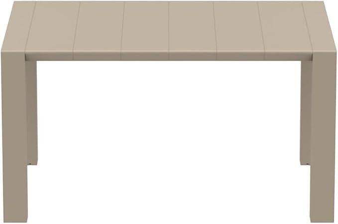 Compamia Vegas 55" Extendable Patio Dining Table in Dove Gray, Commercial Grade