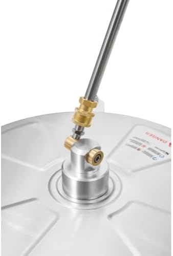 Dapper Supply 15 in. Pressure Washer Surface Cleaner in Stainless Steel w/Wheels, 4000 Max PSI, 3/8" Connector & 2 Extension Wands. Ideal for Driveways, Sidewalks, Patios, Decks
