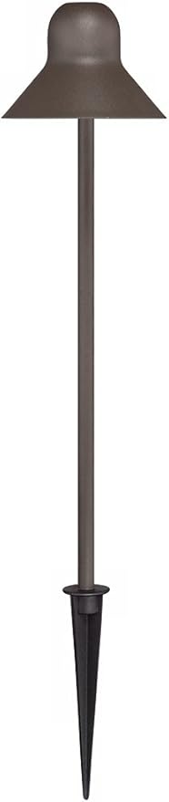 John Timberland Jayce 18 1/2" High Modern Outdoor Landscape Path Light Porch House Exterior Outside LED Bulb Weatherproof Brown Bronze Finish Aluminum Metal Shade Front Door Patio Garage Home