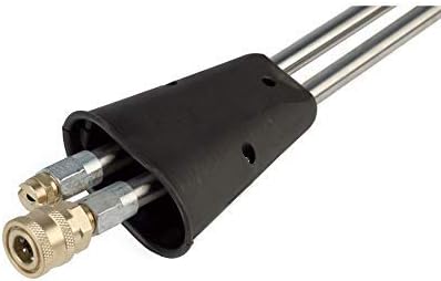 CANPUMP 40-in Dual Lance Wand w/Bent Tube, Replacement Pressure Washer Extension Wand, Double Lance, Stainless Steel, Quick-Connect, Soap Nozzle, 5000 PSI, 10.5 GPM