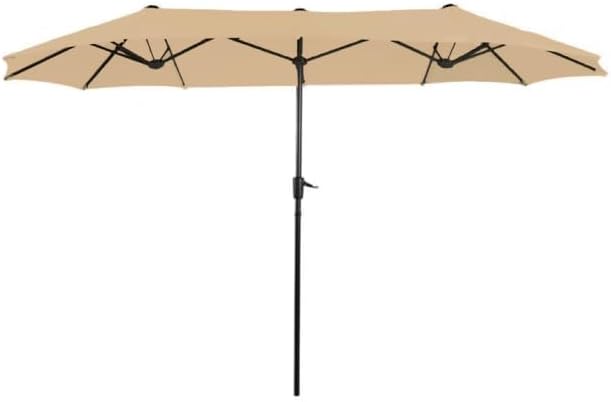 Garden Winds Custom Fit Replacement Canopy Top Cover Compatible with The Phi Villa, Green Party E02GM029, E02GM029-M, E02GM010, E02GM010-M 13' Outdoor Double Sided Patio Umbrella - Upgraded Performance RipLock 350 Fabric