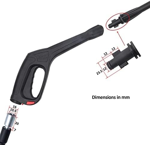 High Pressure Water Spray Gun Wand Nozzle & 32FT Hose, Replacement Pressure Washer Gun Compatible with Portland Pulsar Husky Powerwasher TaskForce TaskMaster ShopForce Electric Pressure Washers