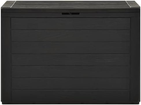 Deck Box, Outdoor Organizer Toolbox for Patio Lawn Poolside Backyard Garden, Indoor Storage Cabinet Lockable (Lock is not Included) - Anthracite - 78x44 cm