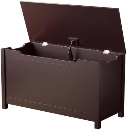 LICOME 30 Gallon Outdoor Storage Deck Box - Weather Resistant, Easy Assembly (Brown-Storage-Box)