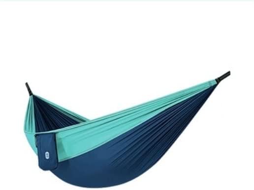 Camping Hammock Bed Parachute Lightweight Nylon Portable Hammock, Travel Courtyard Backpack Beach Double Camping Hammock Backpack Hammock Swing (Size : Blue)