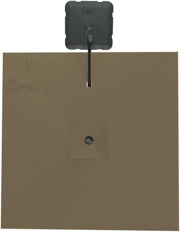 Midtown Umbrellas 9x9 Ft Outdoor Cantilever Patio Umbrella w/Sunbrella Dark Blue Fabric - Tilt 360° Rotate Offset Patio Umbrella, Deck Patio Umbrella, Backyard Umbrella & Garden Umbrella - Black Frame