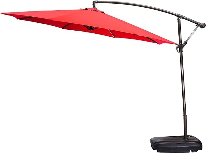 Flueyer 10Ft 8 Ribs Patio Umbrella Replacement Canopy Double-Layer Offset Cantilever Hanging Patio Umbrella Market Umbrella for Outdoor Umbrella(CANOPY ONLY)