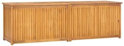 Outdoor Patio Storage Box Solid Teak Wood Deck Box Outdoor Storage Organization Box with Lid Storage Bench and Waterproof Lining for Garden,Patio,Backyard,68.9"x19.7"x21.7"