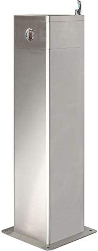 Global Industrial Outdoor Pedestal Drinking Fountain, Stainless Steel