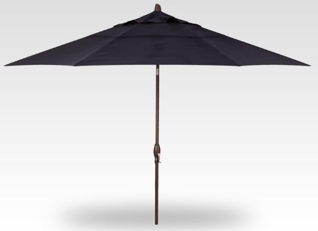 Treasure Garden 11-Foot (Model 812) Deluxe Auto-Tilt Market Umbrella with Bronze Frame and Sunbrella Fabric: Navy with Double Wind Vent (Includes 3 Year Extended Frame Warrantee)