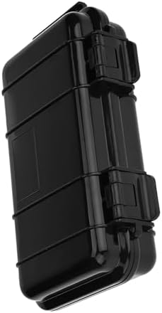 SIXRUN Outdoor Shockproof Sealed Storage Case, Model B, Black, ABS Material, 7.5x4.7x2.0 Inch