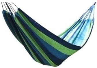 Canvas Hammock for Camping Outdoor Swing with Tree Ropes Supports 200kg Great for Garden Patio Backyard Us(190x80 Blue)