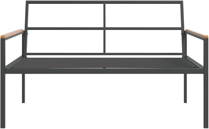 3 Piece Patio Lounge Set with Cushions Anthracite Steel, Outdoor Patio Sectional, Outdoor Sofa Set, Furniture Conversation Sets, Outdoor Porch Furniture for Balcony, Yard
