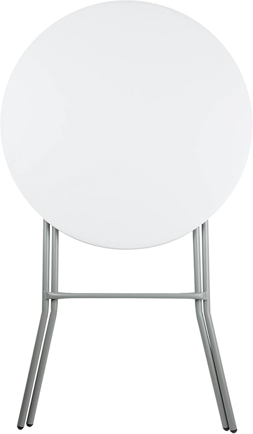 PRO&Family 32 Inch Round Cocktail Table - White, Tall, Foldable, High Top, Outdoor, Bar Height (7)