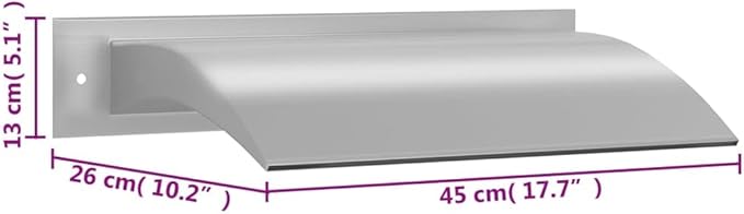 Stainless Steel Pool Fountain Silver SS 304 Medium 4 Pieces Modern Outdoor Water Feature for Garden and Pool Decor Serene Relaxation