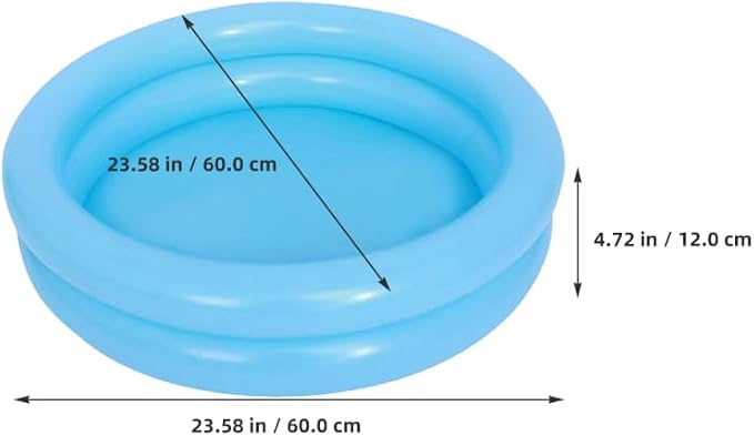 Garneck 2 Sets Inflatable Baby Swimming Pool, Kids Round Swimming Pool with Pump, Small Inflatable for Indoor Outdoor Play