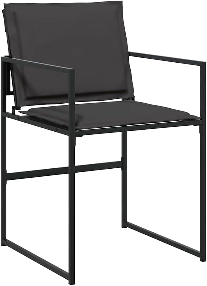 5-Piece Outdoor Dining Set, Modern Patio Furniture with Tempered Glass Table and 4 Textilene Chairs for Garden Backyard Balcony