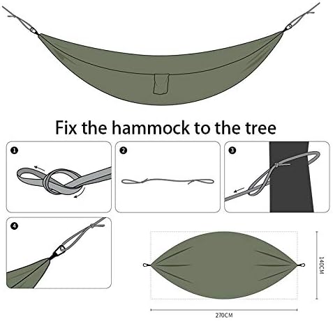 Ultralight Outdoor Camping Nylon Hammock Sleeping Swing Tree Bed Garden Backyard Furniture Hanging Double Hammock Chair Hanging Cushion 3