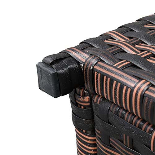 41 X 41 X 81.5cm Rattan Outdoor Garbage Anti-UV Outdoor Resin Wicker Trash Garbage Can Rubbish Bin 26.7 Coupons Gallon
