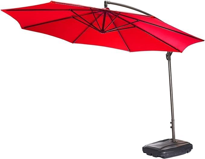 Flueyer 10Ft 8 Ribs Patio Umbrella Replacement Canopy Double-Layer Offset Cantilever Hanging Patio Umbrella Market Umbrella for Outdoor Umbrella(CANOPY ONLY)