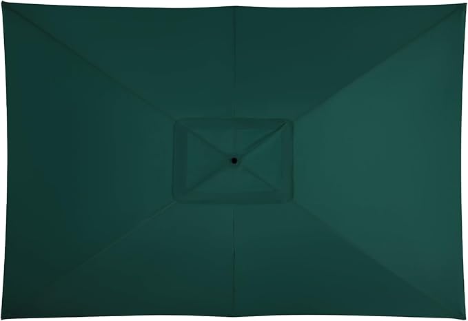 6.5X10FT Rectangular Patio Umbrella Replacement Canopy Outdoor Garden Table Umbrella Fabric Top Market Umbrella Fabric Canopy For 6 Ribs,Canopy Only