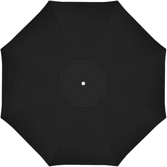 California Umbrella Replacement Canopy Cover in Sunbrella Black Umbrella, 11' Round