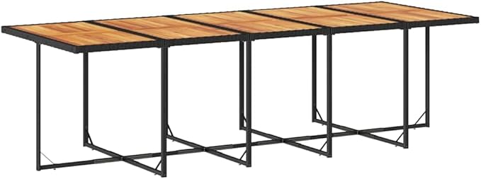 14-STK. Patio Dining Set Black and Cream White Outdoor Furniture Set Blends Style and Function for Outdoor Entertaining